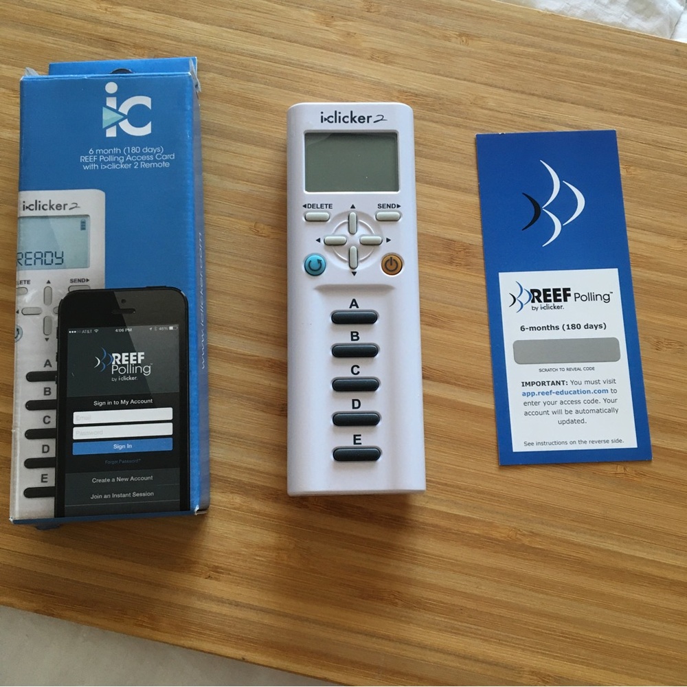 6/$25 🐠 iClicker 2 - Works & has unused account access code